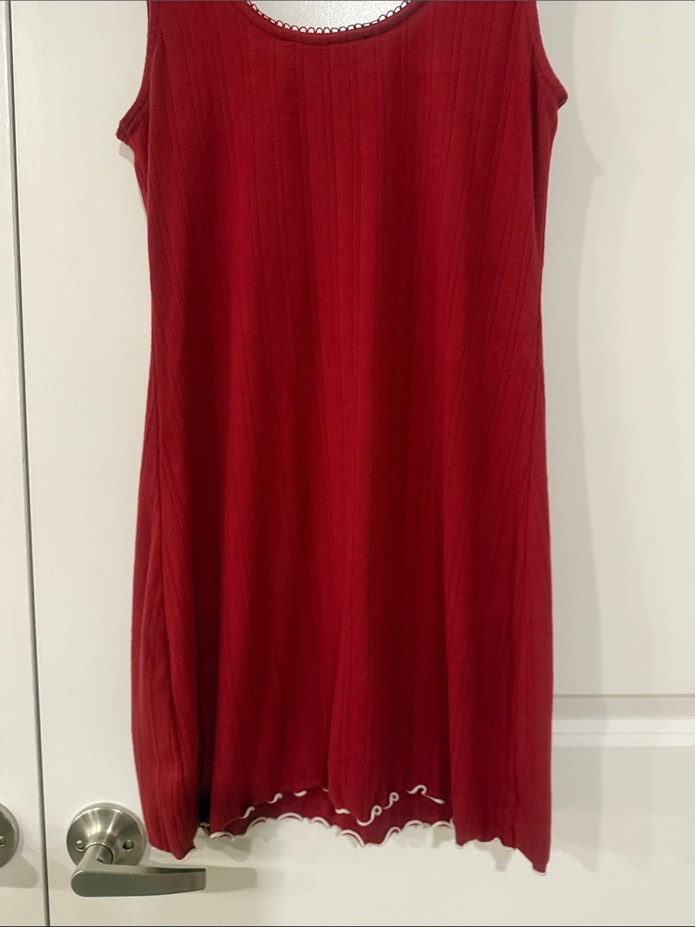 Abercrombie & Fitch Red Ribbed Tank Nightdress - Picture 13 of 13